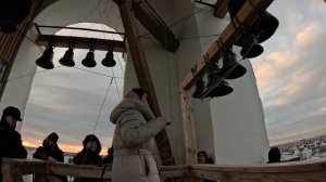 Колокольный звон, Анна Слепцова. Колокольня Троицкого собора Псковского кремля, 9.01.2025