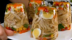 БЫСТРЫЙ ХОЛОДЕЦ ИЗ КУРИЦЫ, ну Очень простой и Вкусный рецепт. КАК ПРИГОТОВИТЬ ХОЛОДЕЦ.