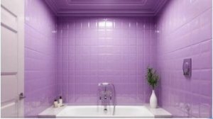 Обшивка потолка в ванной ПВХ панелями.