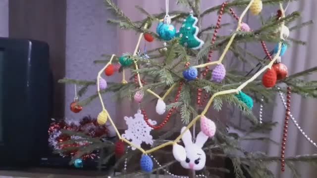 Вяжем игрушки.Гирлянда крючком. смотреть онлайн