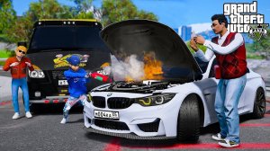 ОТЕЦ И СЫН В GTA 5 - BMW M4cs ЗАГОРЕЛАСЬ ВО ВРЕМЯ ДРИФТА! ЕДЕМ В СЕРВИС НА ЭВАКУАТОРЕ! ВОТЕР