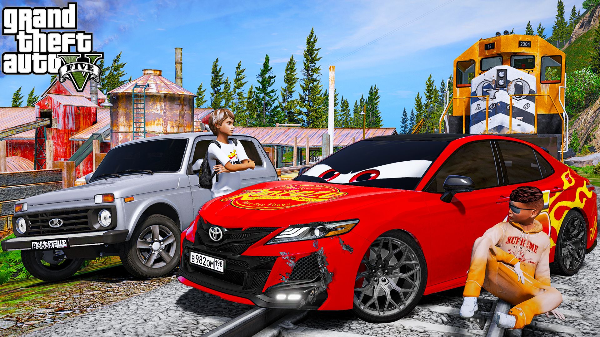 ОПЕРСКАЯ ЕЗДА В GTA 5 - ПОПАЛ В АВАРИЮ НА КАМРИ МАКВИН! СЕРЁГА ЧУТЬ НЕ ПОПАЛ ПОД ПОЕЗД! ВОТЕР смотреть онлайн