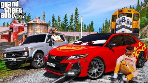 ОПЕРСКАЯ ЕЗДА В GTA 5 - ПОПАЛ В АВАРИЮ НА КАМРИ МАКВИН! СЕРЁГА ЧУТЬ НЕ ПОПАЛ ПОД ПОЕЗД! ВОТЕР