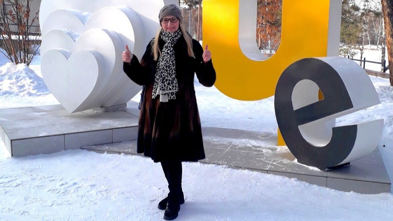 Парк имени Гагарина зимняя прогулка