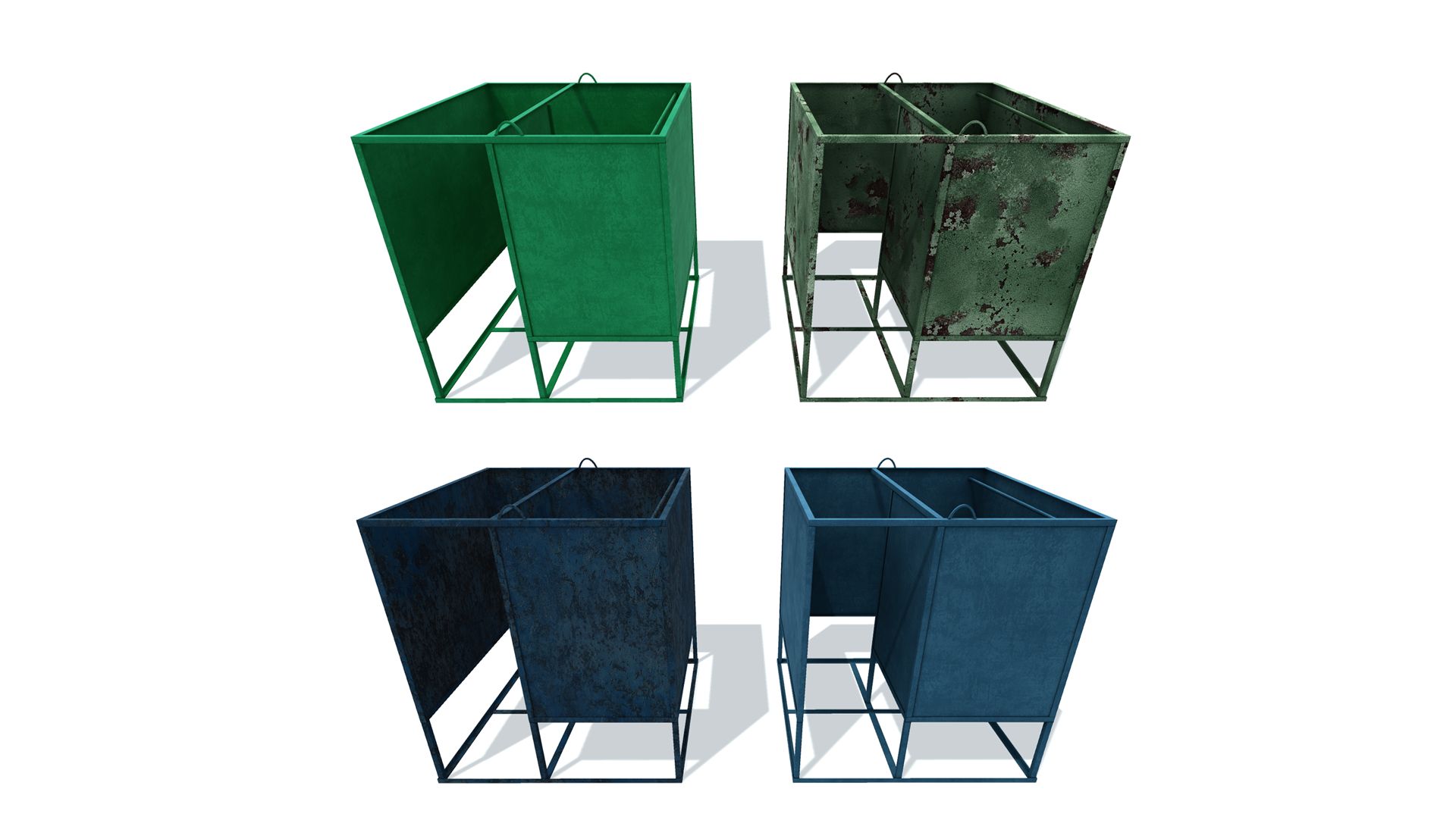 3D модель. Пляжная кабинка A. 3D model Beach locker room A. смотреть онлайн