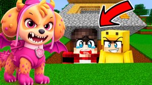 Я СПРЯТАЛСЯ под ДОМОМ С СЫНОМ ОТ СКАЙ ЕХЕ В МАЙНКРАФТЕ