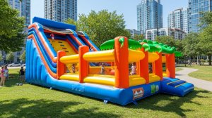 Надувной батут-горка Супер-волна ST 12x5x8 м