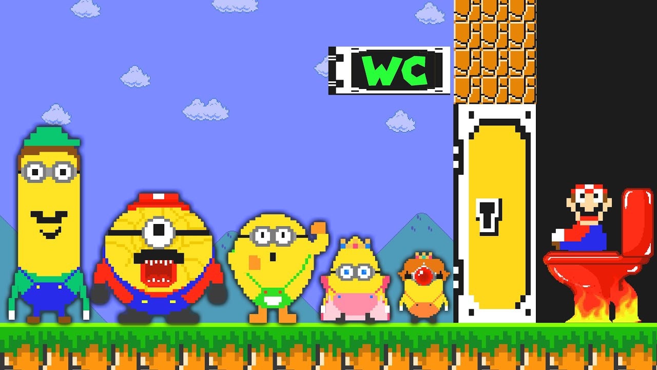 🚽Вся команда Миньонов пытается попасть в туалет, а Марио его занял на долго! смотреть онлайн