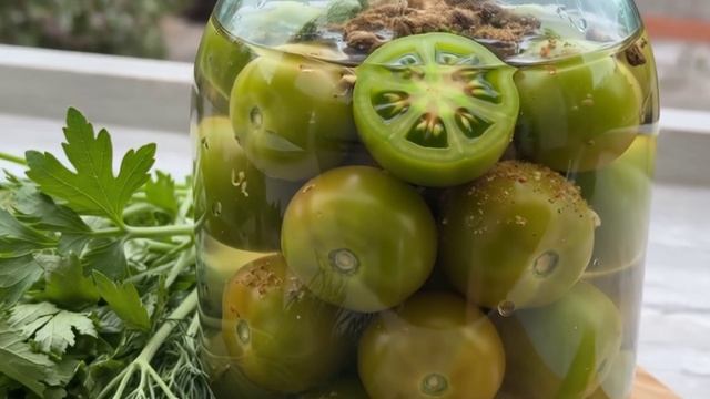 Помидоры соленые зеленые. Рецепт внутри. смотреть онлайн
