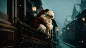 Когда Санта-Клаус летит по зимнему небу. Рождественская фантазия.