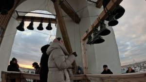 Колокольный звон, А.Слепцова, С.Грибанов. Колокольня Троицкого собора Псковского кремля, 9.01.2025