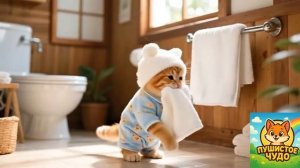 МУЛЬТФИЛЬМ ДЛЯ ДЕТЕЙ, Рыжий котенок встречает призрака в круглосуточном магазине