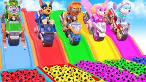 ЩЕНЯЧИЙ ПАТРУЛЬ ВЫПОЛНЯЮТ ТРЮКИ НА МОТОЦИКЛАХ. МУЛЬТИК ДЛЯ ДЕТЕЙ