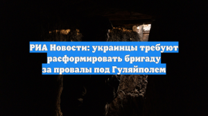 РИА Новости: украинцы требуют расформировать бригаду за провалы под Гуляйполем