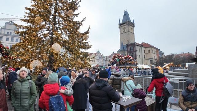 ⭐ Прага прогулка по городу |Рождественская ярмарка 2025 | Чешская Республика 4K