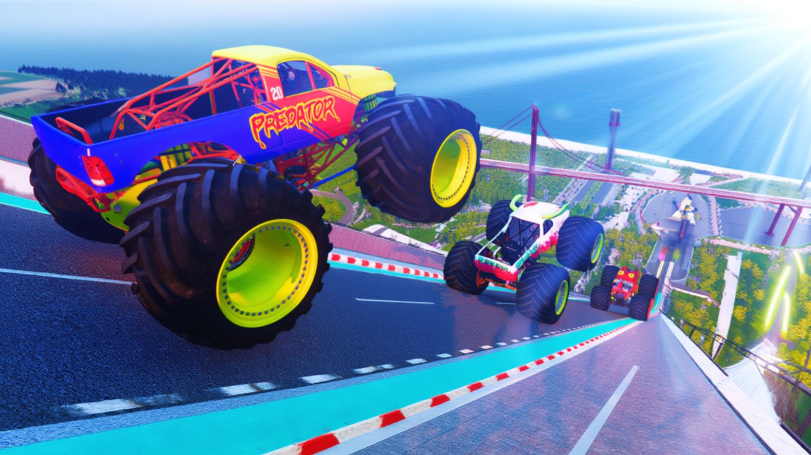 МУЛЬТИКИ ПРО МАШИНКИ Эпические прыжки и столкновения на скоростном монстр-траке Beamng Drive #113 смотреть онлайн