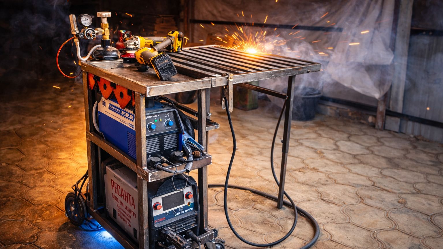 Сделал не просто сварочную тележку. Это полноценное рабочее место смотреть онлайн