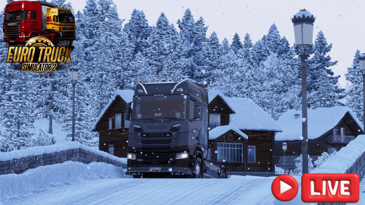 🔴 #EuroTruckSimulator 2  катаем по Зимушке зиме, я в колпаке !!! смотреть онлайн