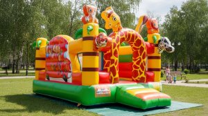 Коммерческий надувной батут «Сафари-экскурсия 2» 4x3.5x2,5 м