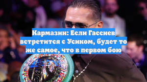 Кармазин: Если Гассиев встретится с Усиком, будет то же самое, что в первом бою