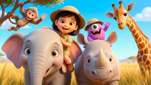 Детский мультфильм | Звуки животных джунглей 🦁🐘 | Учим животных с Мими и Лупиками