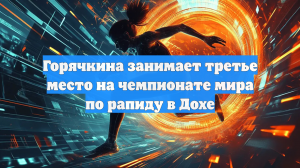 Горячкина занимает третье место на чемпионате мира по рапиду в Дохе
