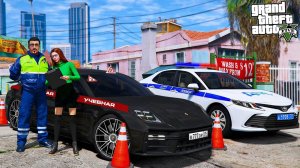 ОТЕЦ И СЫН В GTA 5 - УЧУ ДЕВУШКУ ВОДИТЬ МАШИНУ! ДЕВУШКА ЧУТЬ НЕ РАЗБИЛА PORSCHE PANAMERA GTS! ВОТЕР