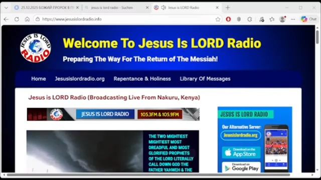 25.12.2025 БОЖИЙ ПРОРОК В ПРЯМОМ ЭФИРЕ НА WWW.JESUSISLORDRADIO.INFO смотреть онлайн