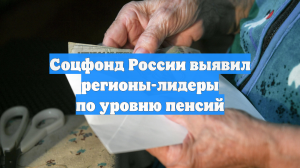 Соцфонд России выявил регионы-лидеры по уровню пенсий