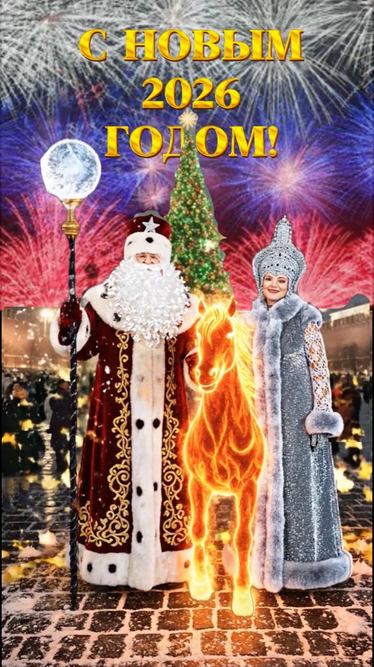 Ожившая ОГЕННАЯ ЛОШАДЬ - символ НОВОГО 2026 года 🎄🥳 смотреть онлайн