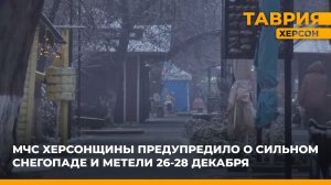 МЧС Херсонщины предупредило о сильном снегопаде и метели 26-28 декабря