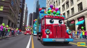 МУЛЬТИКИ ДЛЯ МАЛЫШЕЙ. Грузовичок мчится по дороге. Захватывающие АНИМАЦИИ ДЛЯ ДЕТЕЙ.