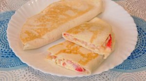 Вкусный Завтрак на Лепешке .