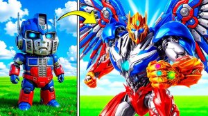 ПРОКАЧАЛ МАЛЫША РОБОТА В ТРАНСФОРМЕРА ОПТИМУС ПРАЙМ в ГТА 5! ЭВОЛЮЦИЯ В GTA 5 ONLINE