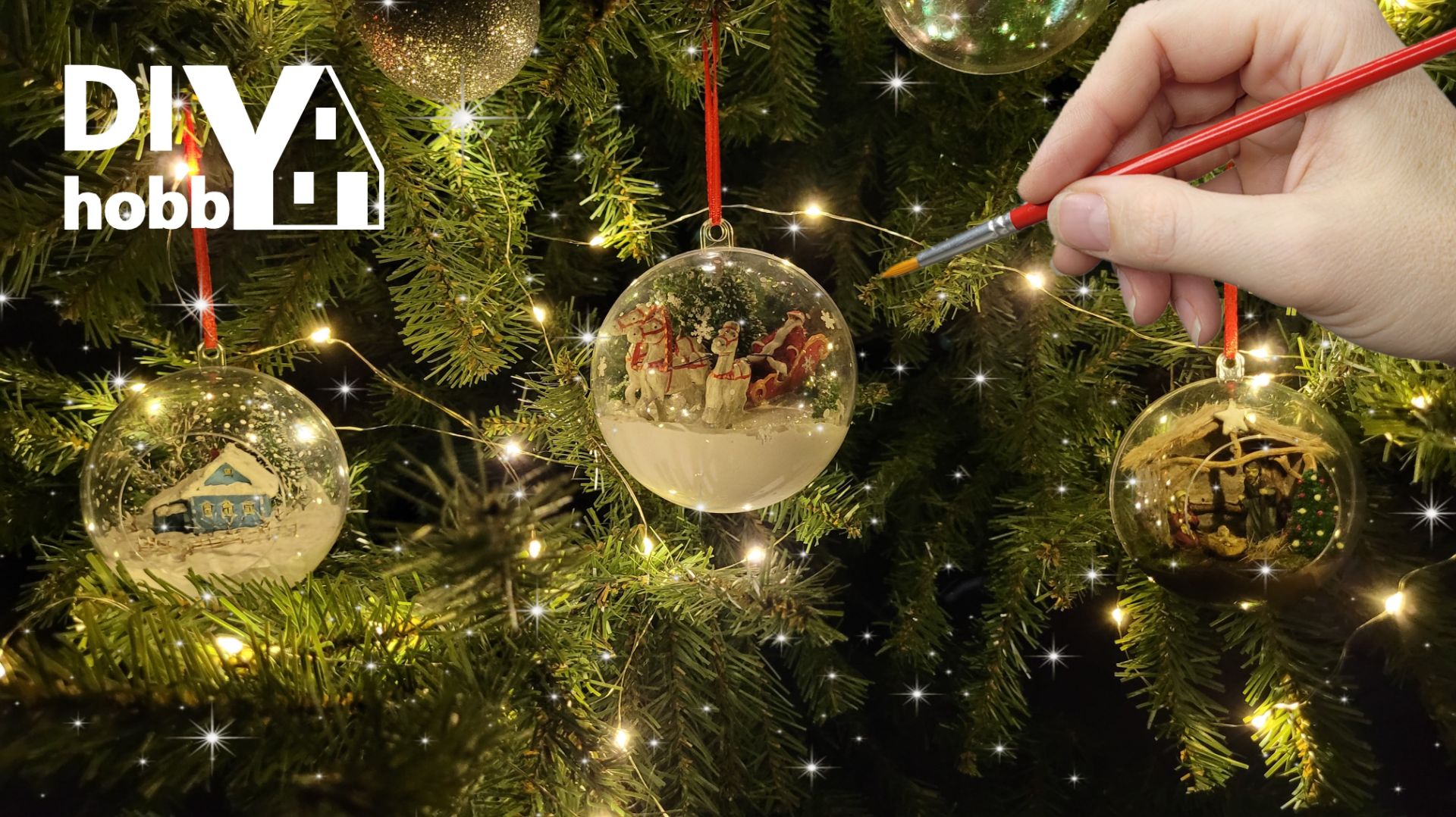 3 новогодние диорамы в шаре для елки, которые впечатлят каждого! смотреть онлайн