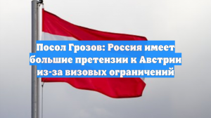Посол Грозов: Россия имеет большие претензии к Австрии из-за визовых ограничений