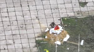 Русский солдат укрыл памятник Нестора Махно в Гуляйполе.