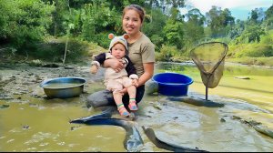 Дуонг. Мама поневоле. Первая рыбалка рыбы и устриц для подажи. Жарю рыбу вечером. 21 серия