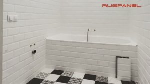Ремонт ванной комнаты материалами от компании Руспанель.