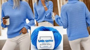 ВЯЖЕМ НОВИНКУ от 👉мировых дизайнеров. 🔥СТИЛЬНЫЙ ,МОДНЫЙ ПУЛОВЕР .👍ОЧЕНЬ ПРОСТОЙ УЗОР .