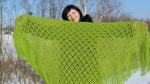 МК  Узор для шали крючком (crochet shawl pattern)