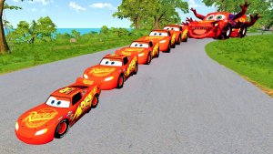 МУЛЬТИКИ ПРО МАШИНКИ. Маквин монстр. Эпичные полеты машинок с огромной горы.