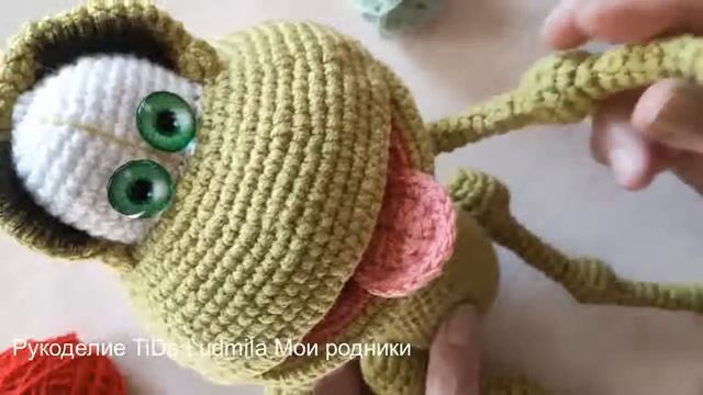 Лягушонок Квак и тигренок бомболинка Игрушки связаны крючком