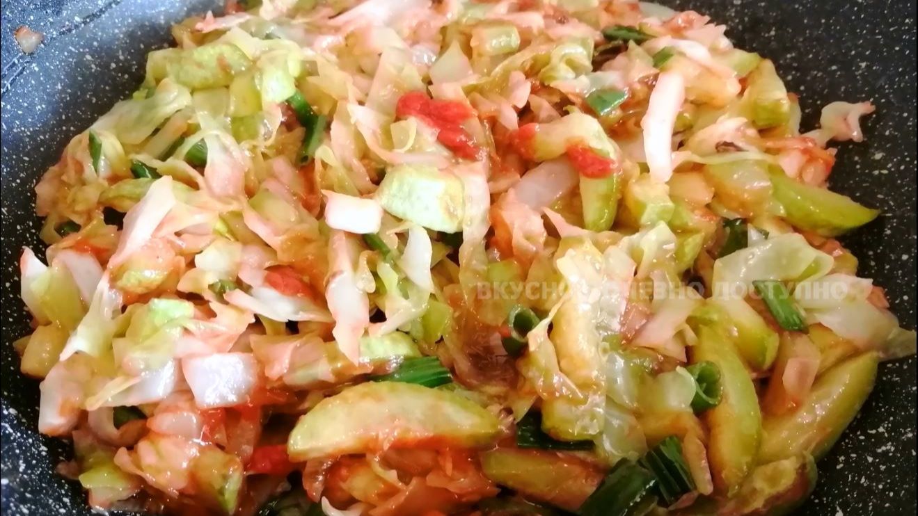 КАПУСТА Тушеная с кабачками. Рецепт ОВОЩНОГО РАГУ без Мяса смотреть онлайн