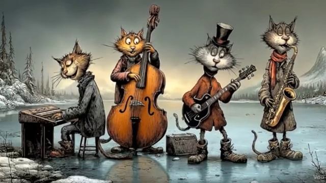 Bass-Forward Vintage Jazz  Walking Bass with Baritone  Tenor Sax