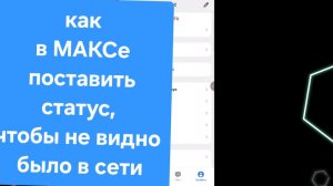 MAX Мессенджер МАКС. Как в мессенджере Макс поставить статус, чтобы не видно было, что в сети