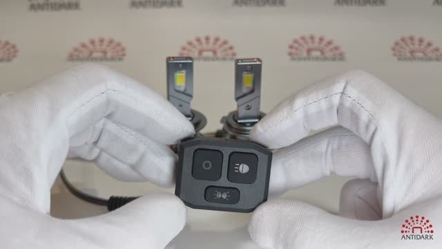 LED лампы H7, 130Вт, 3 цвета, беспроводной пульт смотреть онлайн