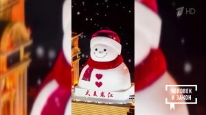 Видео недели: лебединая верность; умная елка; гигантский снеговик. Человек и закон. Фрагмент выпу...