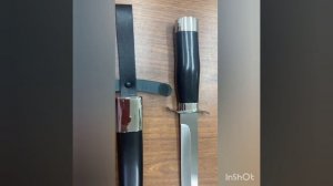 Нож Полигон в деревянных ножнах.