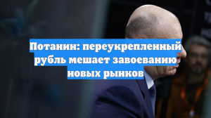 Владимир Потанин: слишком крепкий рубль не способствует развитию экономики РФ
